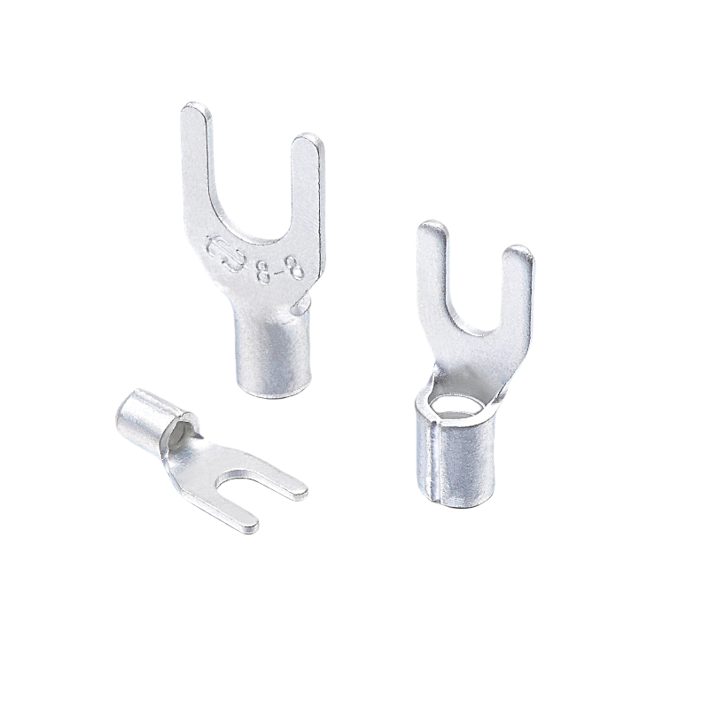 FSNB Series Flange Fork Non Insulated Terminal | Raised Spade Bare Cold Crimp Lug