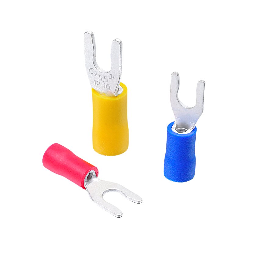 SD Series Pre-insulated Spade Terminal | Insulated Fork Cold Crimp Lug(copper sheathing)