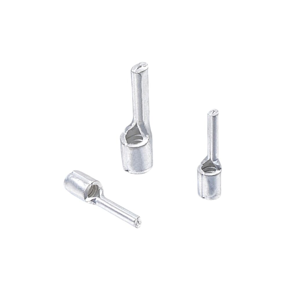PTNB Series Non-Insulated Pin Terminal Pure Red Copper Bare Flat Pin Cold Crimp Terminal