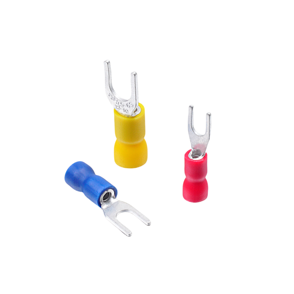 SE Series Easy Entry Insulated Spade Terminal | Flared Fork Cold Crimp Lug