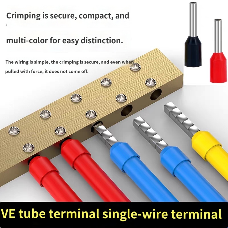 VE series insulated pin ferrule, copper tube wire end terminal