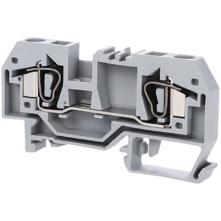 282-901 Grey 2 Wire Cage Clamp Terminal Block 6mm² for 35mm Standard DIN Rail