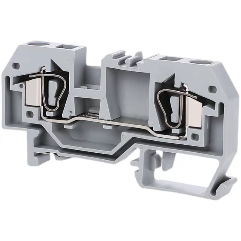 282-901 Grey 2 Wire Cage Clamp Terminal Block 6mm² for 35mm Standard DIN Rail