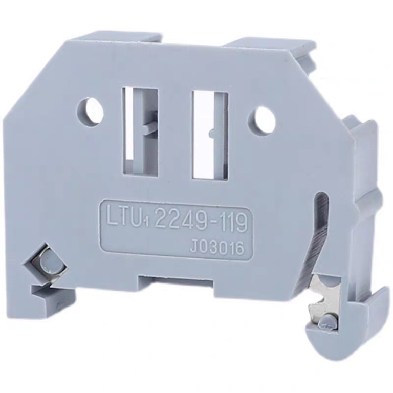 249-117 Grey Terminal End Stop Barrier 10mm Compatible with 35×15 & 35×7.5 Rail