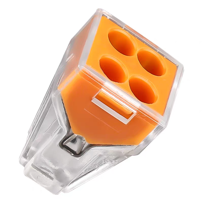 773-102 2P Transparent Orange Cover Push-in Wire Connector